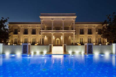 A mansion in the Emirates Hills area of Dubai has been put onto the market with a price tag of $204 million dollars. Photo: Luxhabitat Sotheby's International Realty