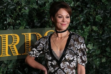 Helen McCrory poses on the red carpet as she attends the London Evening Standard Theatre Awards in London. AFP