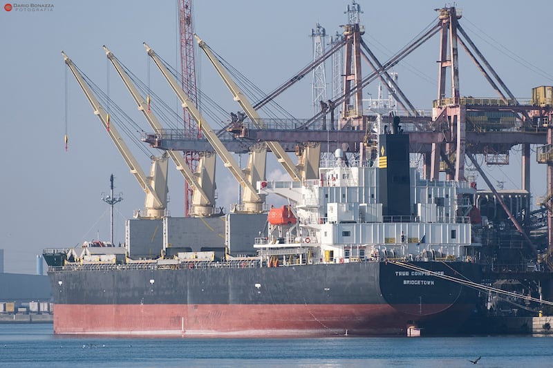 The Barbados-flagged bulk carrier True Confidence. Reuters