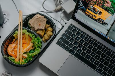 Try not to eat or drink within splashing distance of your computer. Unsplash / Tai Ngo