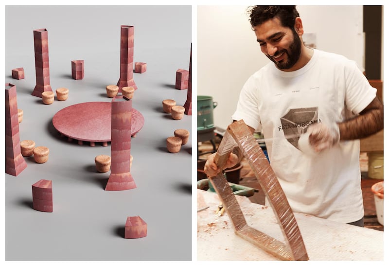Iraqi designer Hozan Zangana created his piece for the Abwab pavilion at Dubai Design Week during the pandemic. Courtesy Hozan Zangana