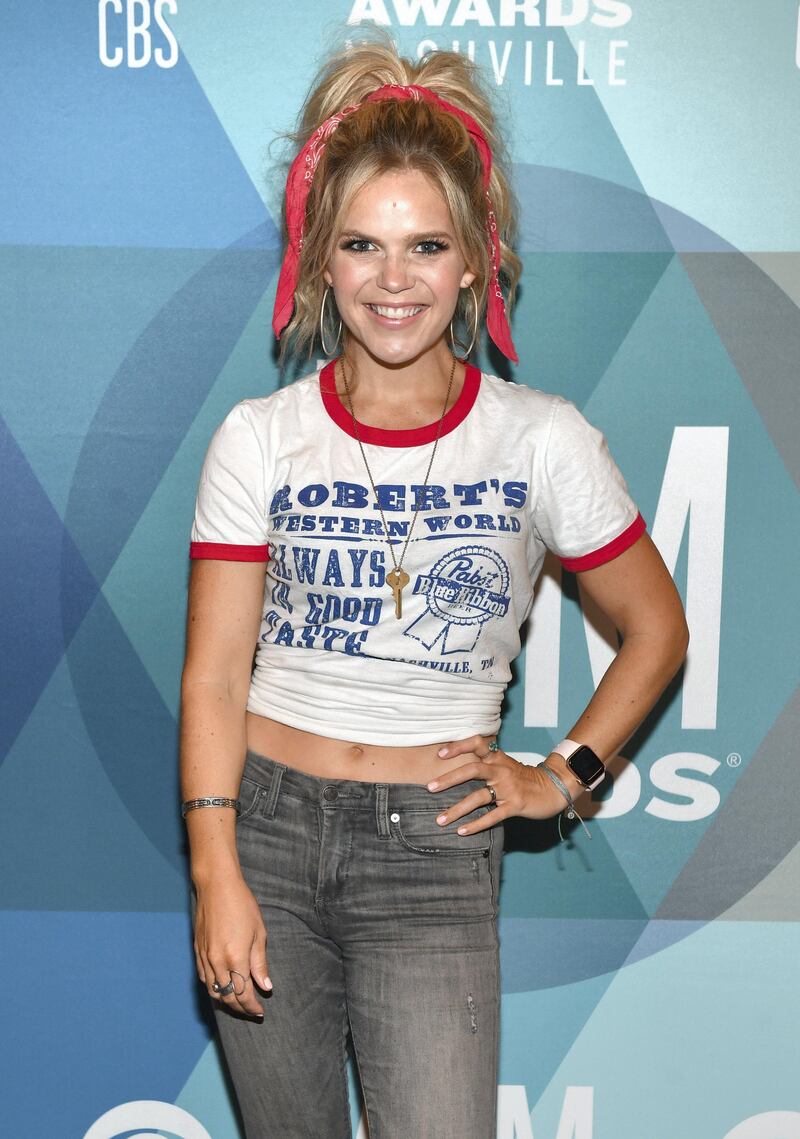 NASHVILLE, TENNESSEE - SEPTEMBER 15: Natalie Stovall of Runaway June attends virtual radio row during the 55th Academy of Country Music Awards at Gaylord Opryland Resort & Convention Center on September 15, 2020 in Nashville, Tennessee.   Jason Davis/Getty Images for ACM/AFP