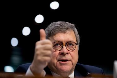 Attorney General William Barr testifies during a Senate Judiciary Committee hearing on Capitol Hill in Washington regarding his appointment. AP