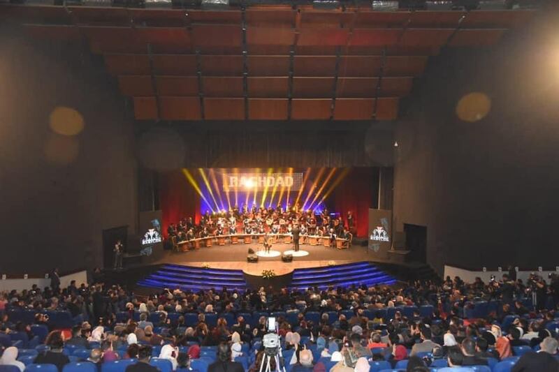 The crowd at the concert  collectively burst into applause, with many shouting words of praise. Some couldn’t hold back their tears. Photo: The National Ensemble of the Iraqi Musical Heritage