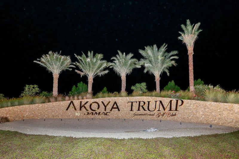 Damac has reinstalled the Trump signage on their stone wall after it was briefly taken down last week. The National