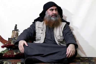 A bearded man with Islamic State leader Abu Bakr al-Baghdadi's appearance speaks in this screen grab taken from video released on April 29, 2019. Reuters