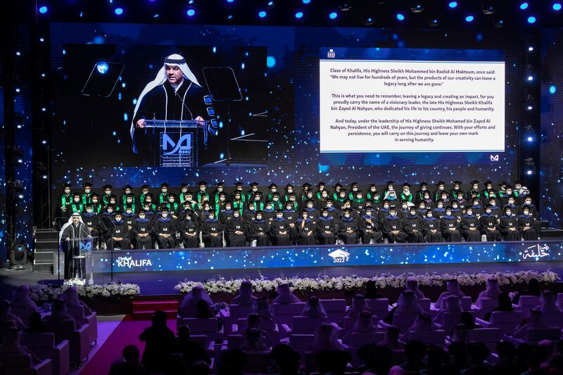 Mohammed Bin Rashid University of Medicine and Health Sciences graduation ceremony at Dubai Opera.
