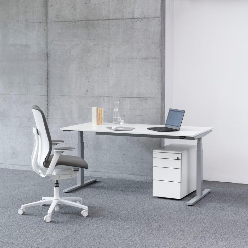 If you’re worried about the health implications of being sedentary, Bene’s Level Lift desk can be adapted for sitting and standing. 
Level Lift desk, price on request, www.bene.com
