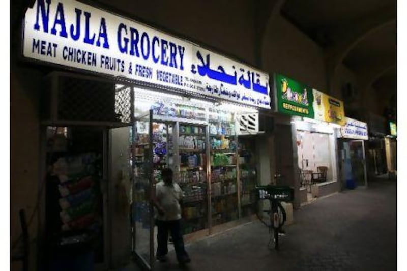 The Najla Grocery is one of three markets, including an Abu Dhabi Co-op, in the Al Bateen shopping strip. It's cramped, but customers keep coming back.