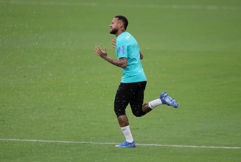 Brazil's Neymar during training. Reuters