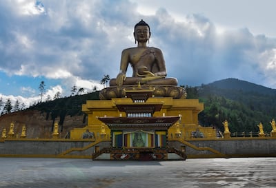 The Buddha Dordenma statue in Thimphu opened in 2015. Getty Images