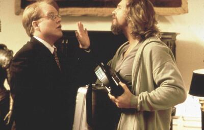 Philip Seymour Hoffman and Jeff Bridges in The Big Lebowski. Photo: PolyGram Filmed Entertainment