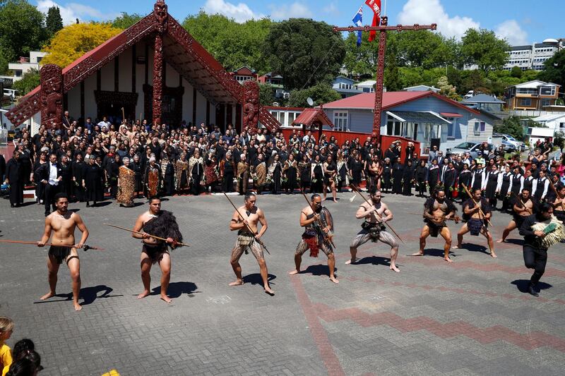 A formal powhiri welcoming ceremony for Prince Harry and Megha in Te Papaiouru, Rotorua. Reuters