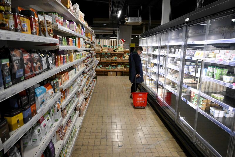A supermarket in Marseille. In France, real household incomes increased by 0.8 per cent in the third quarter of 2022. AFP