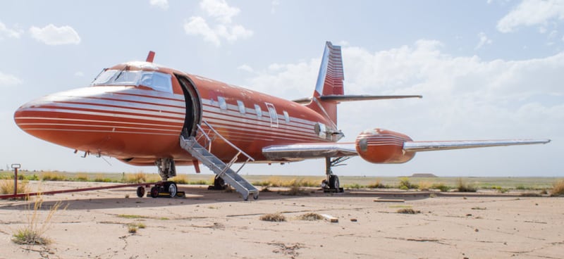 Presley's custom-made private jet needs a little more conservation and a little more action. Photo: GWS Auctions