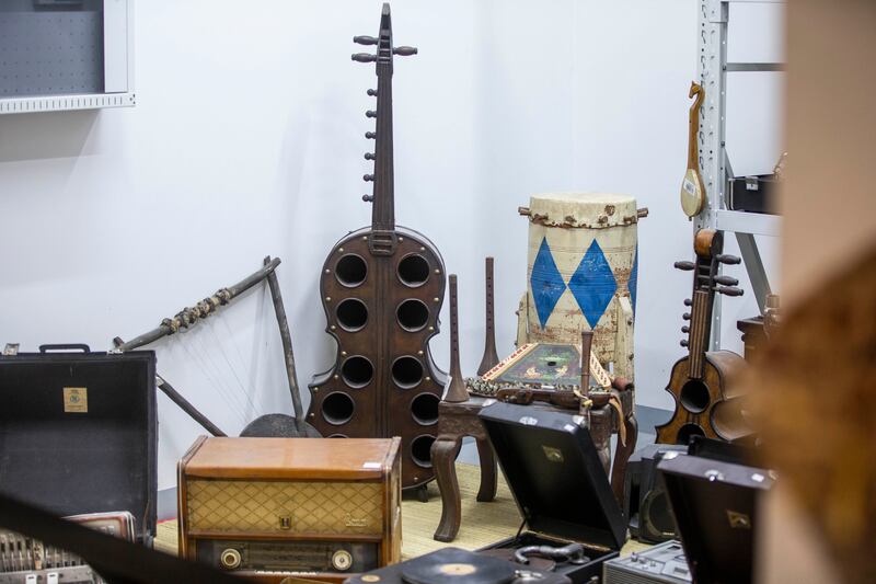 More musical instruments on display.