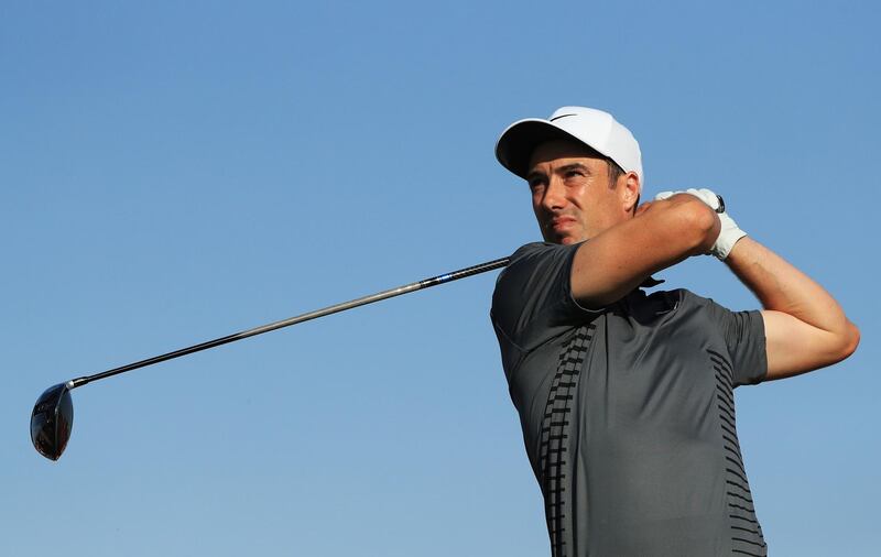 ABU DHABI, UNITED ARAB EMIRATES - JANUARY 20:  Ross Fisher of England plays his shot from the 16th tee during round three of the Abu Dhabi HSBC Golf Championship at Abu Dhabi Golf Club on January 20, 2018 in Abu Dhabi, United Arab Emirates.  (Photo by Andrew Redington/Getty Images)