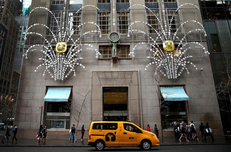FILE PHOTO: The Tiffany and Company flagship store is seen on Fifth Avenue in New York, November 24, 2014. REUTERS/Mike Segar/File Photo