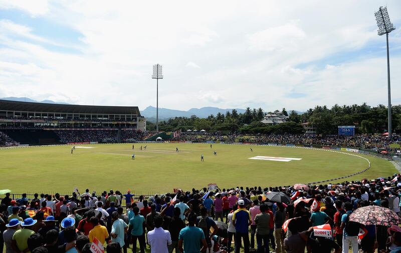 KANDY, SRI LANKA - DECEMBER 13:  General view of play during the 6th One Day International match between Sri Lanka and England at Pallekele Cricket Stadium on December 13, 2014 in Kandy, Sri Lanka.  (Photo by Gareth Copley/Getty Images)