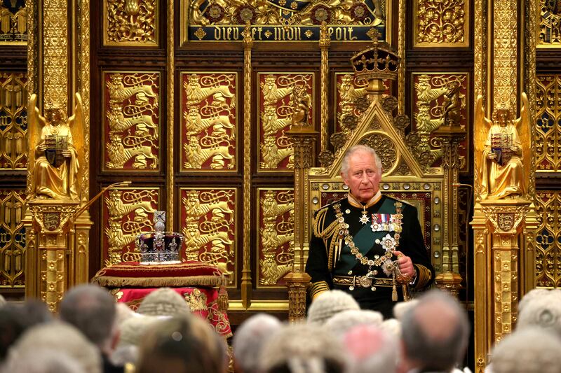 Prince Charles delivers Queen Elizabeth II’s speech. The State Opening of Parliament formally marks the beginning of the new session of parliament. Getty Images