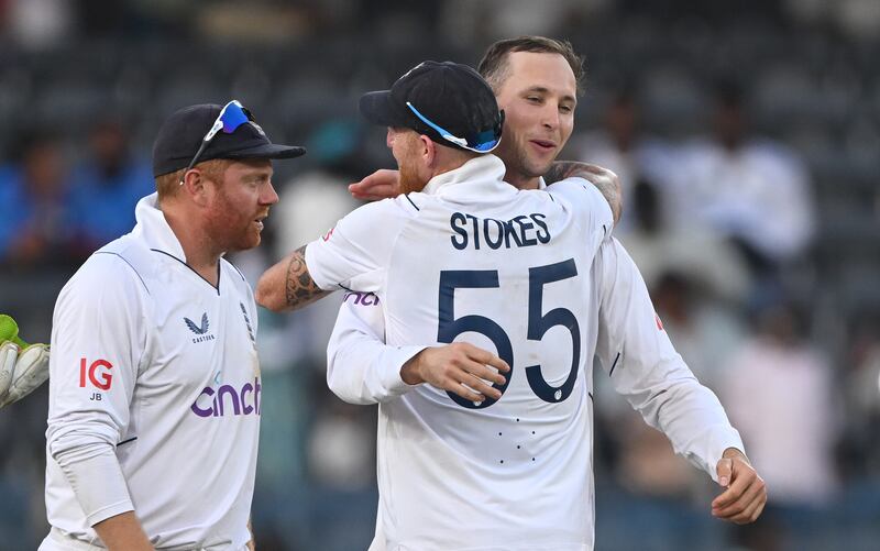 Tom Hartley bowled England to a famous win after picking up seven wickets in the second innings against India in the Hyderabad Test. Getty Images