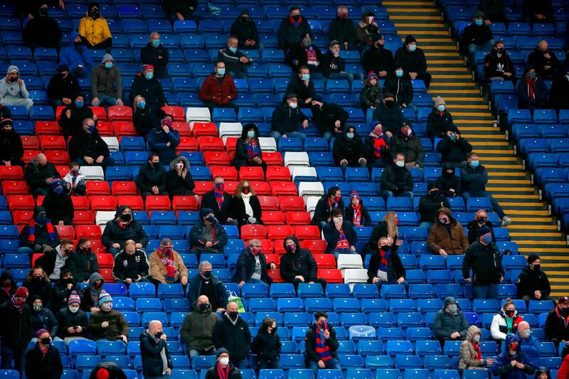 Crystal palace supporters at Selhurst Park. AFP