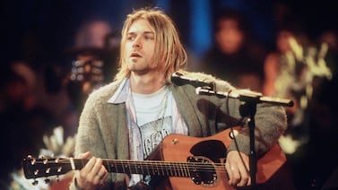 Kurt Cobain at the 1993 recording of Nirvana's famed live album MTV Unplugged. Musicians worldwide still credit it with influencing their style. Getty Images