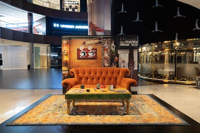 The Central Perk Cafe set on display at the Waterfall Atrium at The Dubai Mall. Courtesy The Dubai Mall 