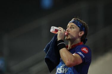 Tom Curran of Delhi Capitals during match 2 of the Vivo Indian Premier League 2021 between Chennai Super Kings and Delhi Capitals held at the Wankhede Stadium Mumbai on the 10th April 2021. Photo by Arjun Singh/ Sportzpics for IPL