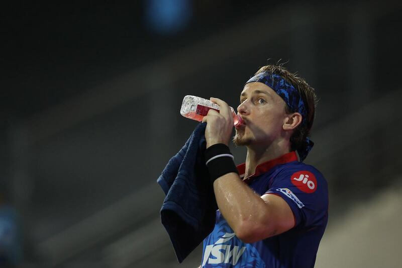 Tom Curran of Delhi Capitals during match 2 of the Vivo Indian Premier League 2021 between Chennai Super Kings and Delhi Capitals held at the Wankhede Stadium Mumbai on the 10th April 2021.

Photo by Arjun Singh/ Sportzpics for IPL