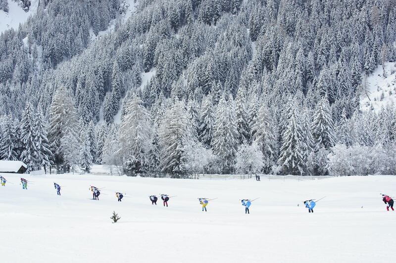 Action from the World Cup Biathlon men's 15km race  in Antholz Anterselva, Italy, on Sunday, January 24. Getty
