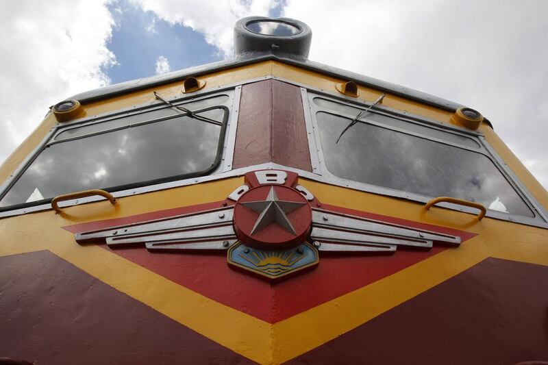 A Soviet-era electric train on display at the Museum of Railway Technology in Moscow. Sergei Karpukhin / Reuters