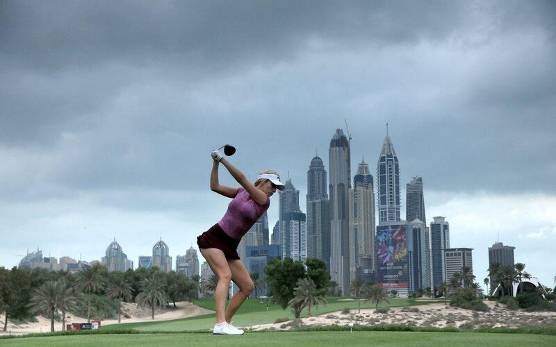 Paige Spiranac made her professional debut at the Omega Dubai Ladies Masters in 2015 before returning to the event in 2016. Getty Images