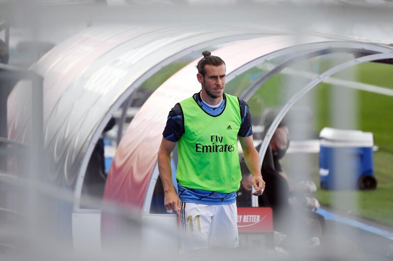 Welsh forward Gareth Bale warms up. AFP