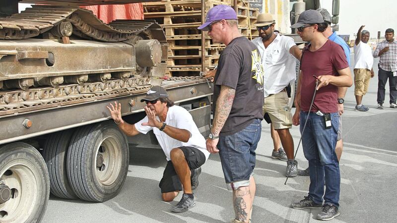 On the set of Saaho in Abu Dhabi. UV Creations / PFA Archive