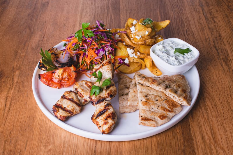 Greek food is a staple in the UAE's food halls, including at Social Distrikt and Market Island coming up at Dubai Festival City Mall. Photo: Social Distrikt