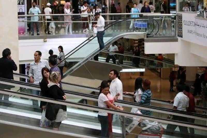 Shoppers at Deira City Center in Dubai.