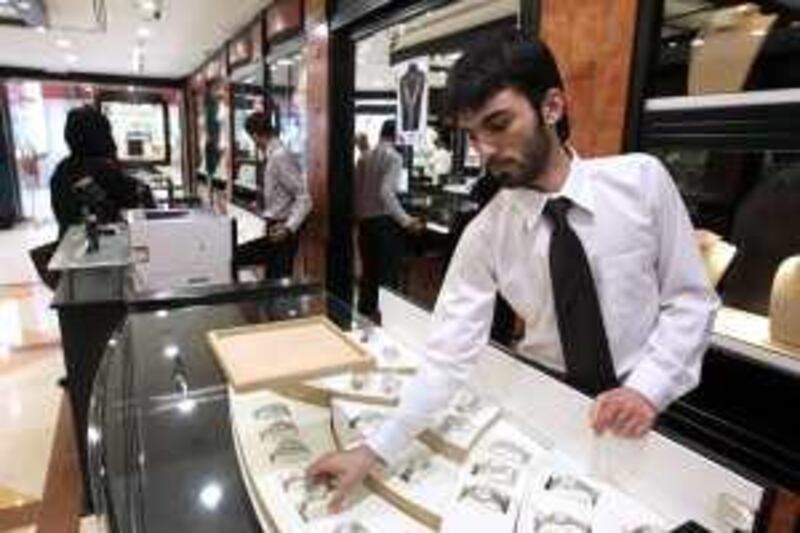 United Arab Emirates - Abu Dhabi - Dec 30 - 2009 :  Al Mandoos jewellery store in Marina Mall. ( Jaime Puebla / The National ) *** Local Caption ***  JP Jewellrey 06.jpg