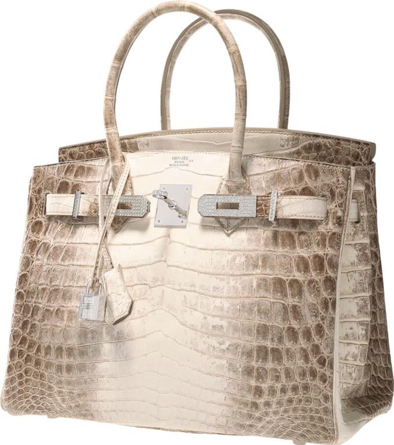 A Himalaya Birkin was sold at auction for a whopping Dh1.4 million, making it the world's most valuable handbag. Courtesy Heritage Auctions
