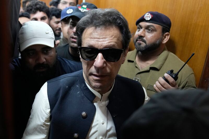 Imran Khan was arrested on May 9 on corruption charges he denies. AP