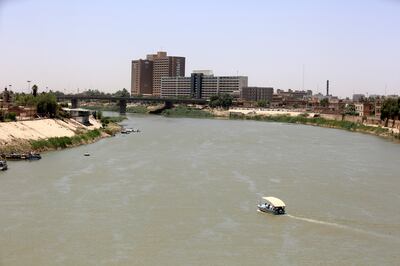 The Tigris flows through central Baghdad. EPA 