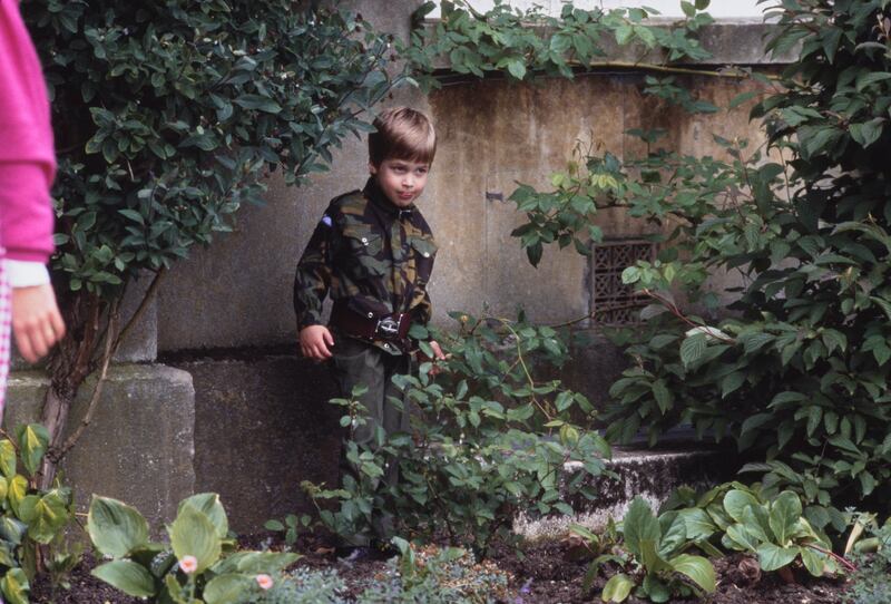 1986: Prince William wearing the uniform of the Parachute Regiment of the British Army in the garden of Highgrove House in Doughton, Gloucestershire. Getty Images