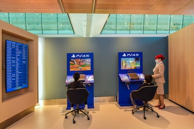 The lounge has plenty to keep children entertained, including PS4 stations and free Wi-Fi for devices