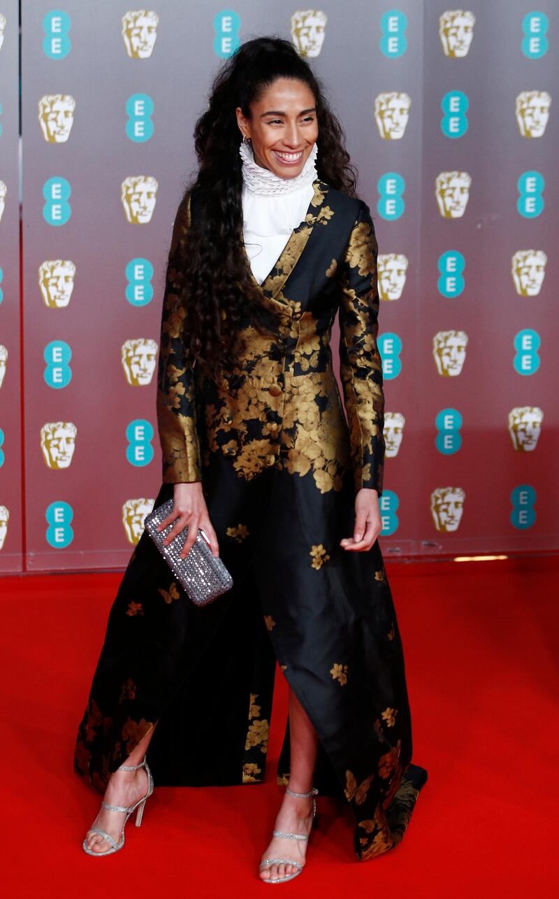 Cinderella Balthazar arrives at the 2020 EE British Academy Film Awards at London's Royal Albert Hall on Sunday, February 2. Reuters