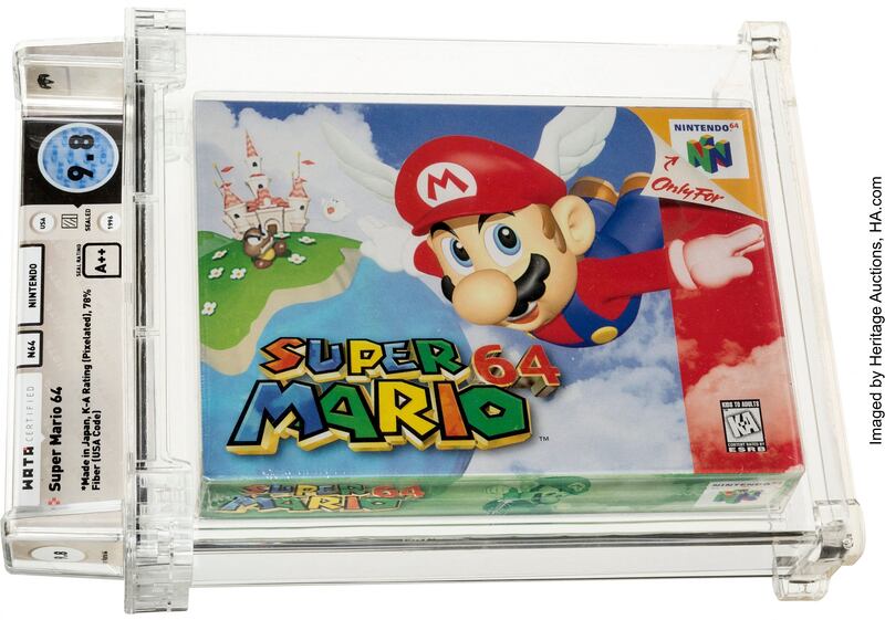 A cartridge of Nintendo's classic video game ;Super Mario 64' set a world record on July 11, 2021, selling at auction for $1. 56 million. AFP