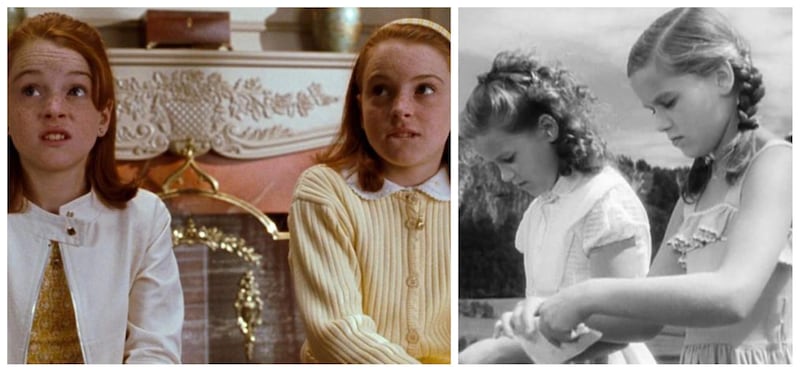 ‘The Parent Trap’: Remade by Hollywood twice, once in 1961 starring Hayley Mills as the Evers twins and again in 1998 with Lindsay Lohan doing double duty, the original was originally a West German film. Released in 1950, ‘Das doppelte Lottchen’ (‘Two Times Lotte’) used two actresses, sisters Jutta and Isa Gunther to play the twins. Courtesy Doring-Film, Disney