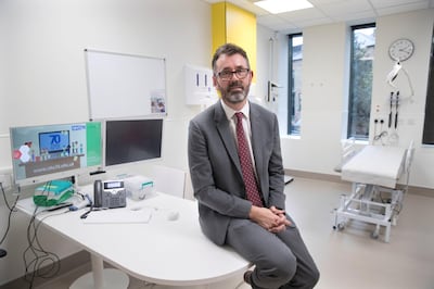 LONDON 21st October 2019. Prof Andrew Taylor in the Outpatient Department at the newly opened  Zayed Centre For Research Into Rare Disease In Children in London. Stephen Lock for the National EMBARGOED UNTIL 13.00 GMT THURSDAY 24th OCTOBER 2019. 