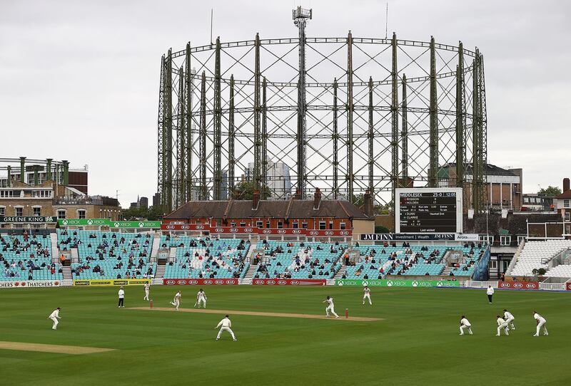 Country Championship side Surrey fielding during their friendly against Middlesex at The Oval. Getty