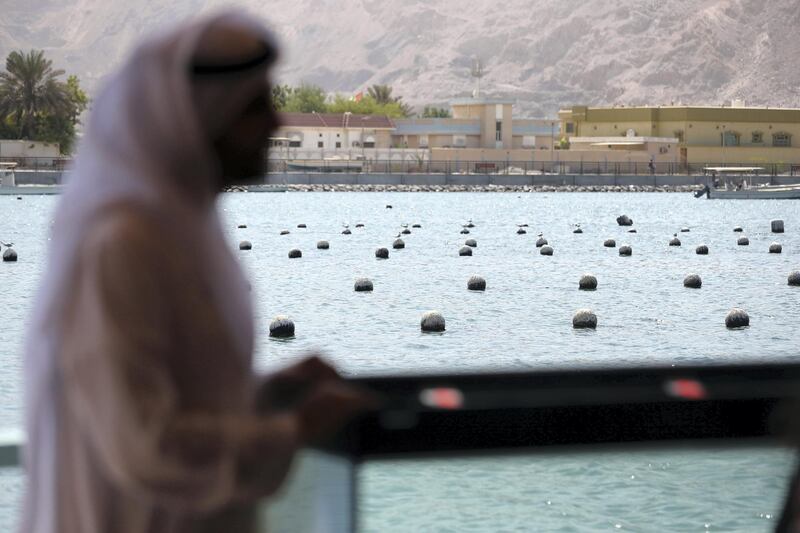 Ras Al Khaimah, United Arab Emirates - October 13, 2018: People go on a tour of the Al Suwaidi Pearl Farm. The launch of the ecotourism microsite and app coincides with the National Ecotourism Project, a multiphased initiative that will position the UAE as a global ecotourism hub. Saturday, October 13th, 2018 in Al Rams, Ras Al Khaimah. Chris Whiteoak / The National