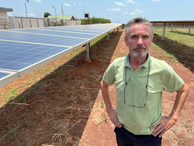 Herve Rioux, operations manager at Amea's solar plant

